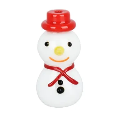 3.5" Snowman Glass Hand Pipe