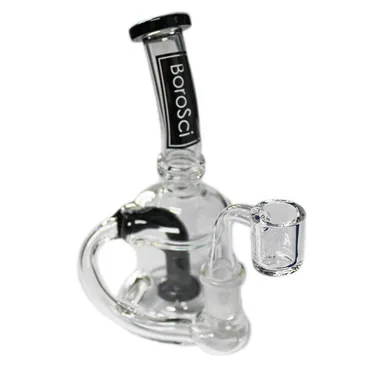 Borosci, 6" Circ Recycler Glass Concentrate Rig with Banger