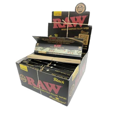 Raw, Classic Black Artisan Connoiseur Paper with Tips